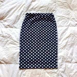 Polka Dot Wiggle Skirt